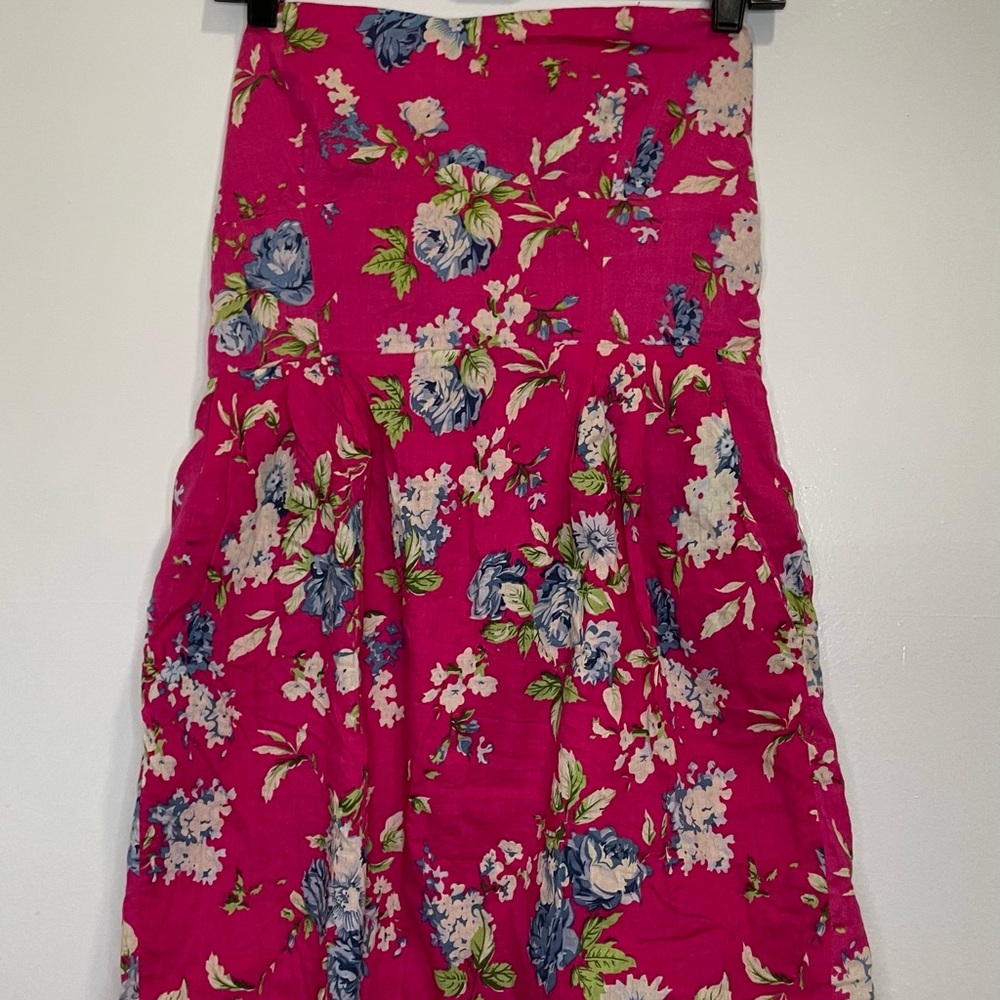 Nicolette strapless floral Pink mini dress